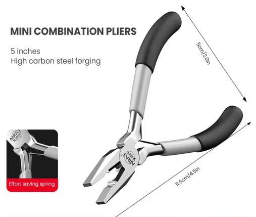 Плоскогубці міні багатофункціональні AIRAJ універсальні з нержавіючої сталі. (1005006894831905) - фото 3