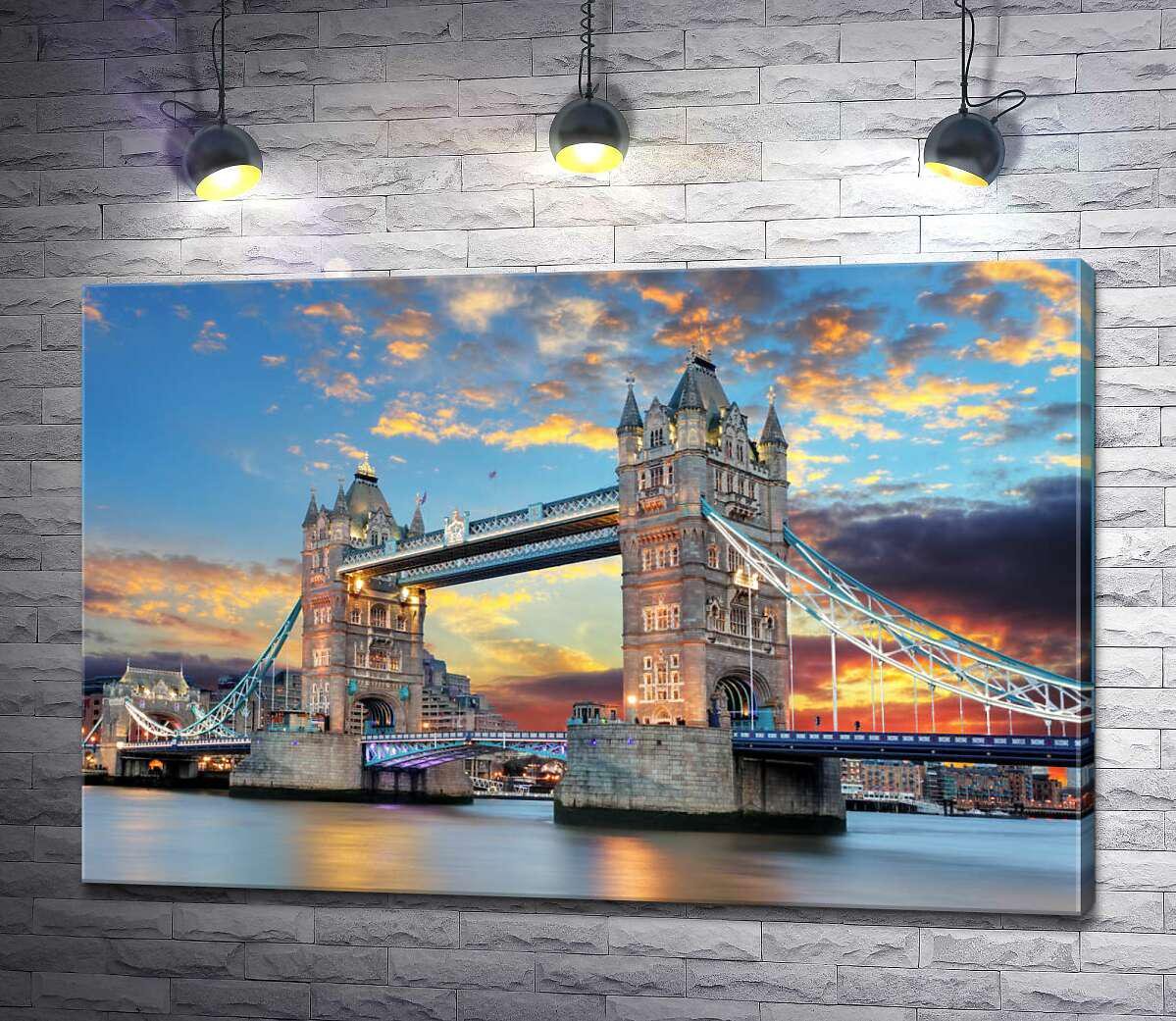 Картина ArtPoster Готические башни Тауэрского моста (Tower Bridge) 100x67 см Модуль №1 (000561)