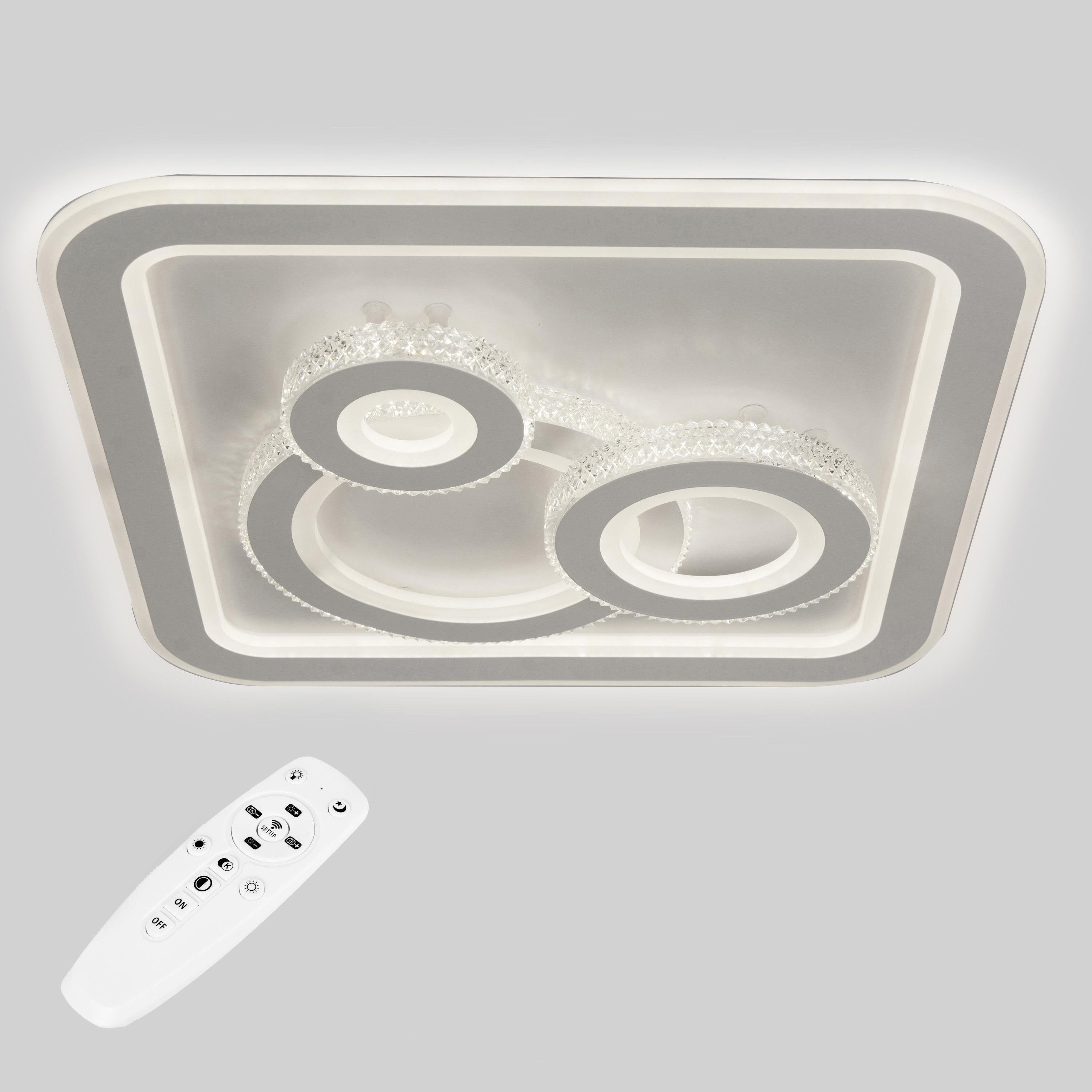 Люстра стельова світлодіодна Sunlight 6202/500 223 Вт 50 см Білий (21879322)