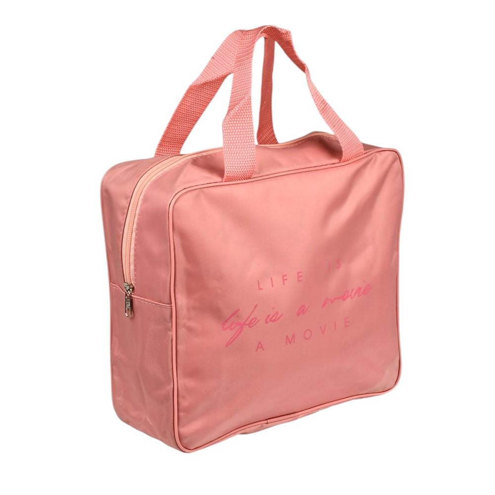 Косметичка дорожная Stenson Beauty полиэстеровая 24x23x9,5 см Персиковый (625752)