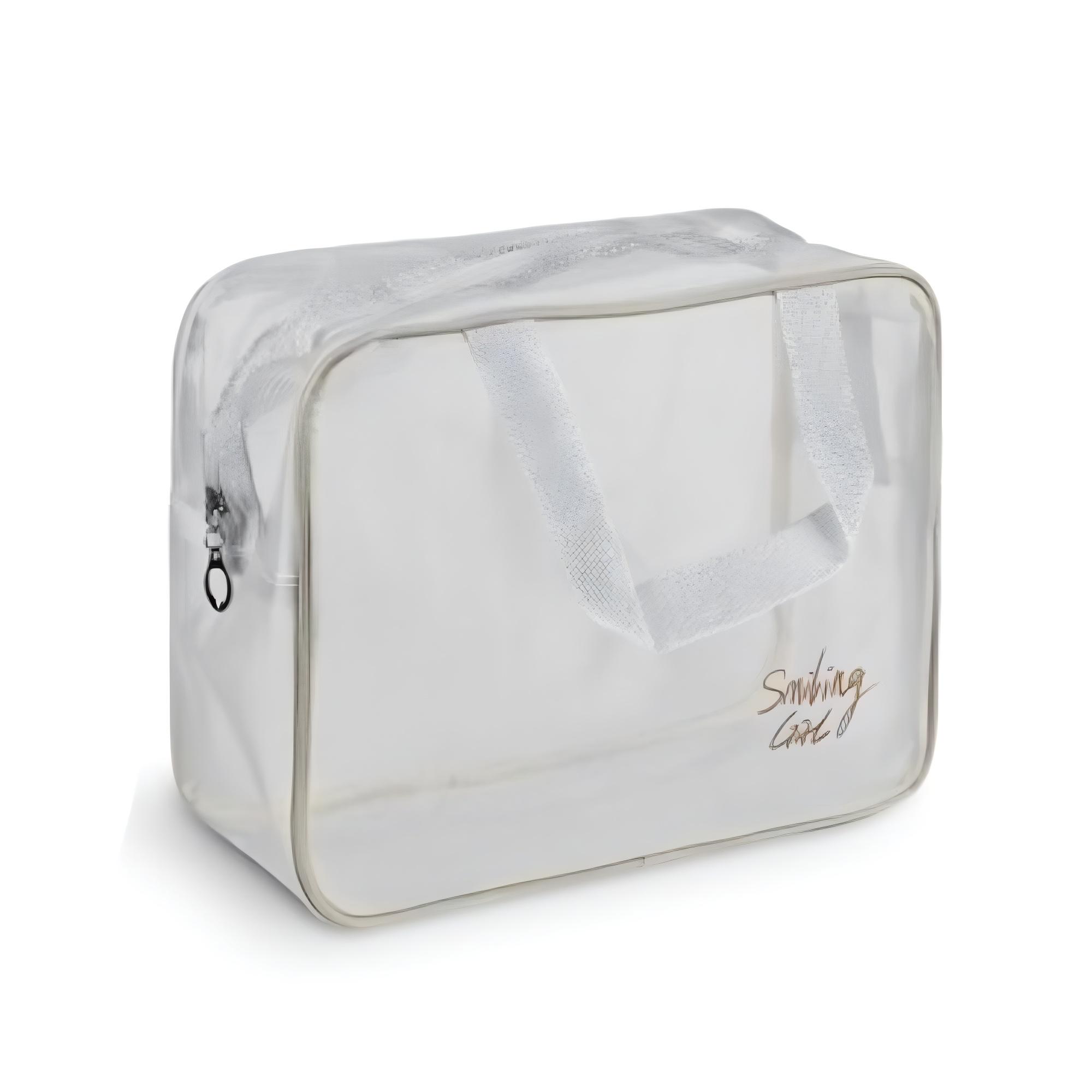 Косметичка дорожная Stenson R97694-1 26x20x10 см Прозрачный/Белый (27457056)