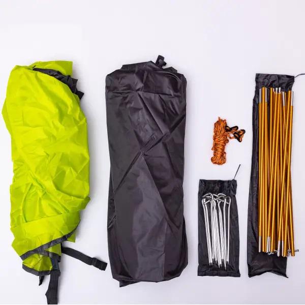 Палатка туристическая двухместная ветрозащитная с тамбуром 210x180x135 см (LU-018) - фото 2