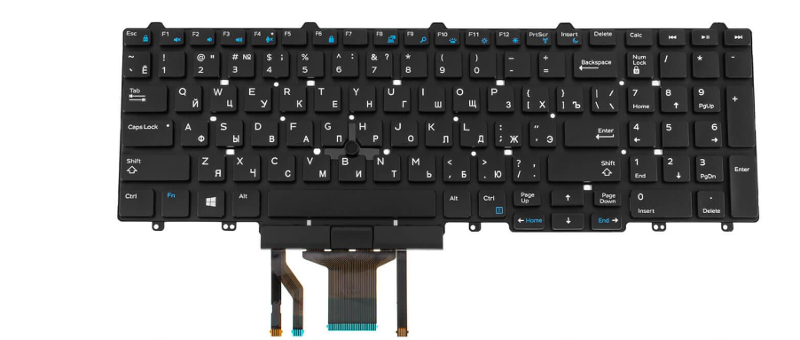 Клавиатура для ноутбука Dell Latitude 7720 с подсветкой клавиш матовая (9FN93)