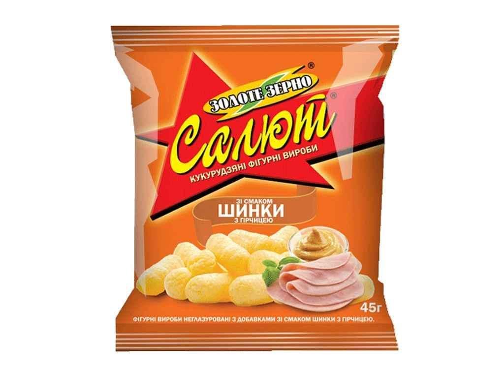 Фигурные изделия Золотое Зерно С ветчиной с горчицей Салют 45 г (865656)