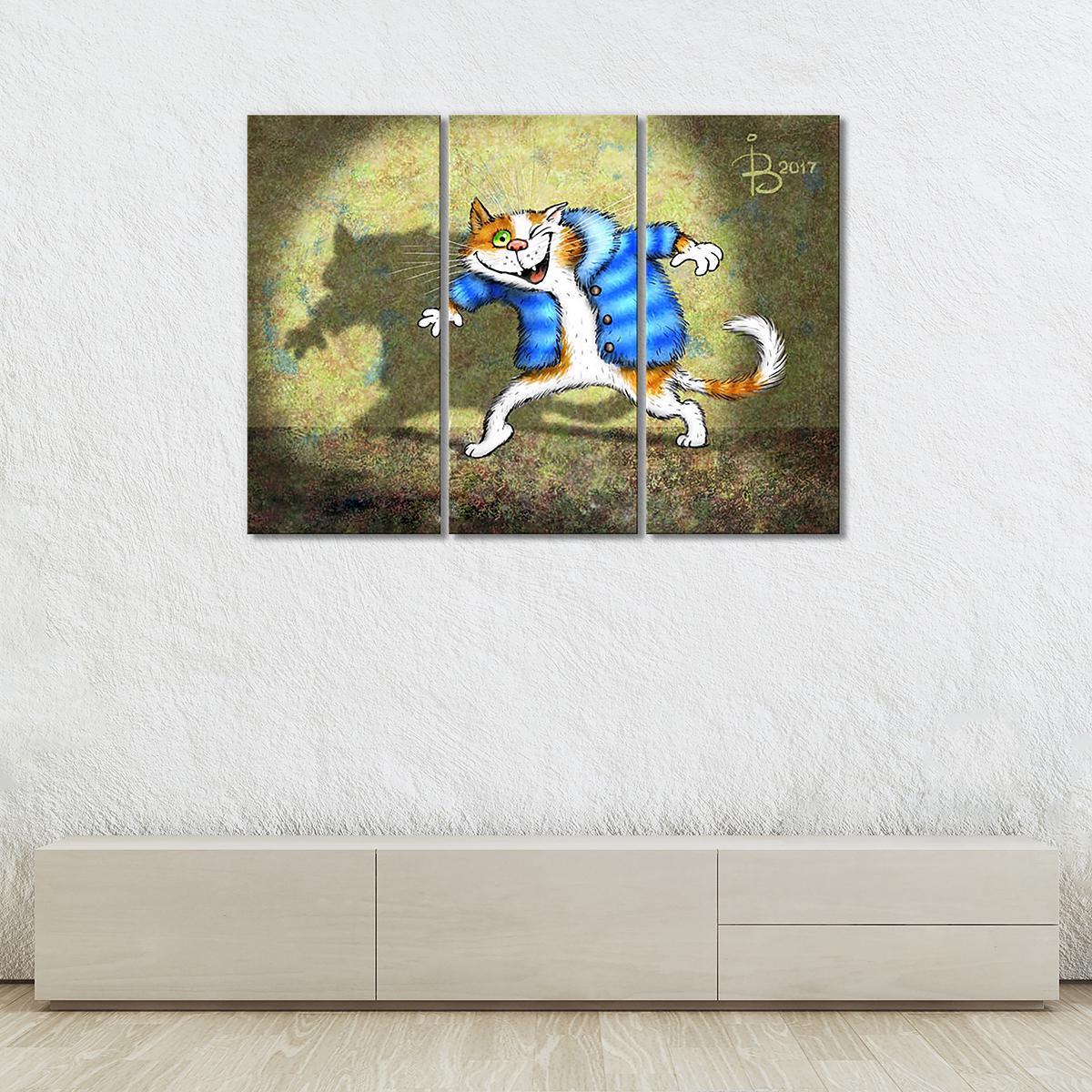 Модульная картина Остерегайтесь подделок. 3 модуля 90x135 см