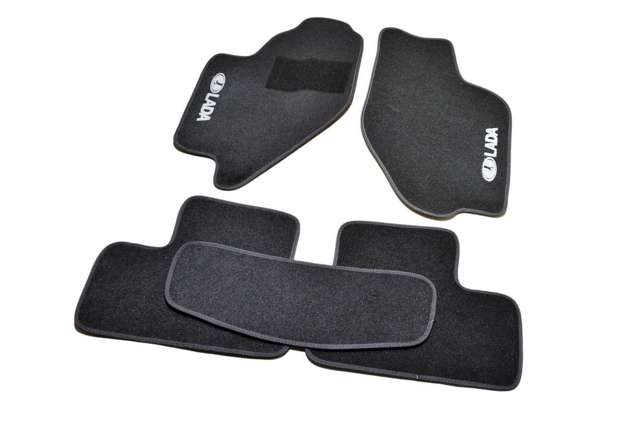 Килимки в салон ворсові для ВАЗ Калина BLCCR1712 1118 2004 - 5 шт. Чорний (1347158482)