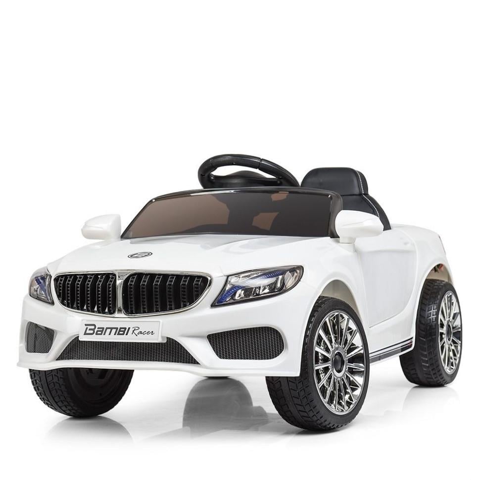 Детский электрический автомобиль Bambi Racer 12V одноместный до 25 кг Белый (DE-169-E-1054)