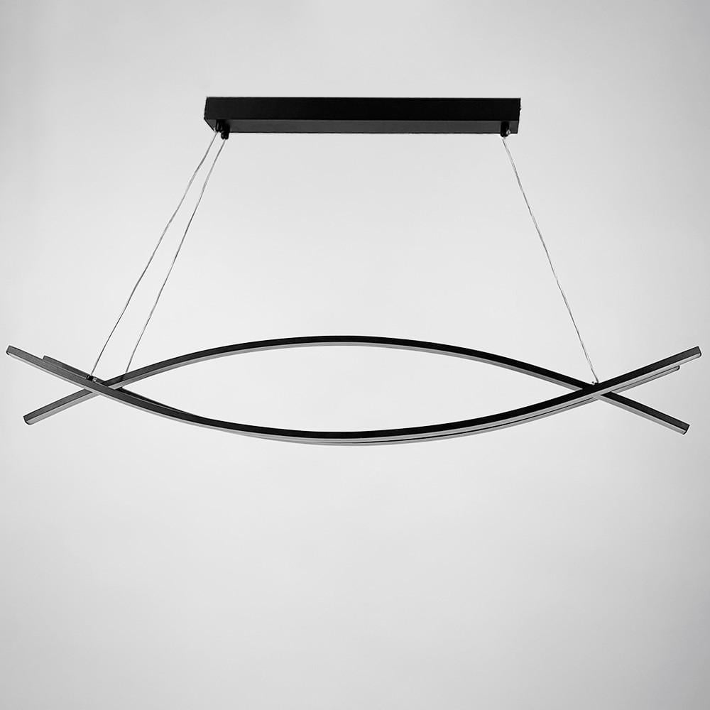 Люстра современная LED 100 см Черный (S 16 BK)