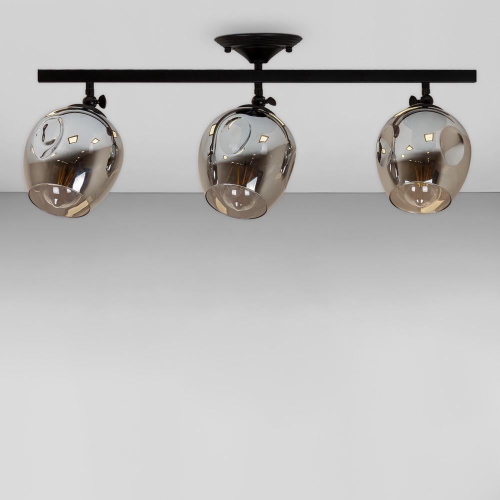 Люстра стельова лофт Light House LS-18142F-3 BK/BK Чорний