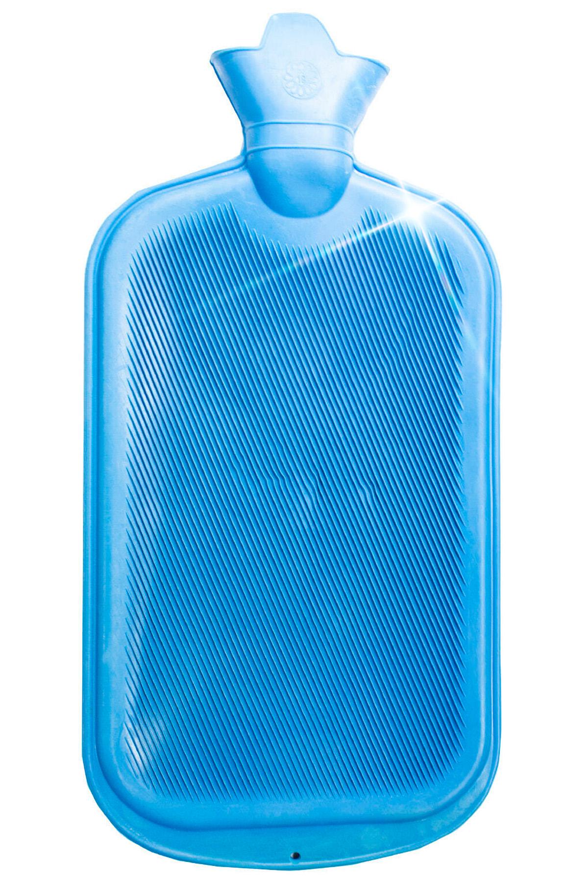 Грілка гумова BRS багаторазова для гарячої води для рук/ніг/тіла 1 л 29х15 см Blue (574983181)