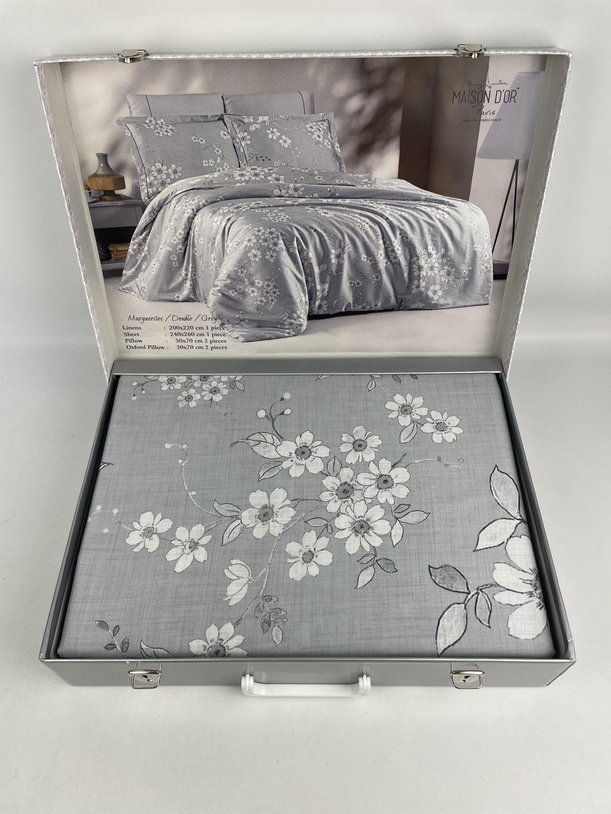 Комплект постельного белья Maison D'or Marguerites Тенцел 200x220 см Grey (CN37422)