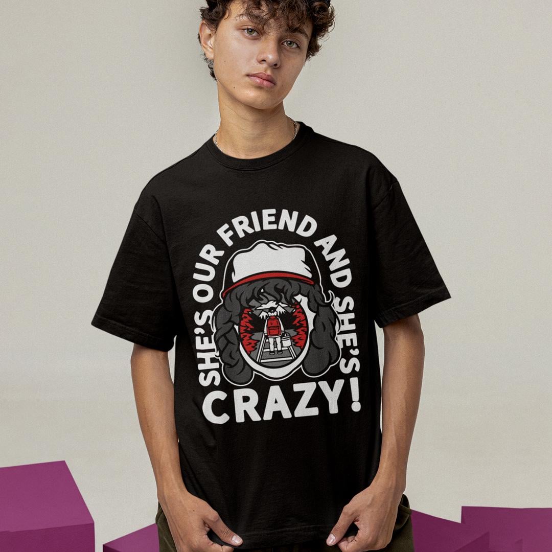 Футболка унисекс Stranger Things She's our Friend and She's Crazy 2XL Черный (0000014591)