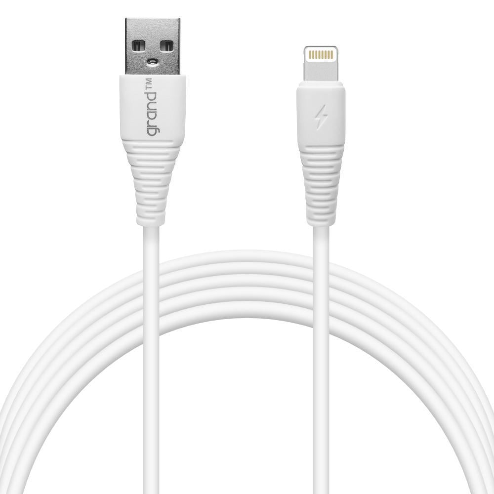 Кабель Grand GC-C01 Lightning iPhone 5 6 7 iPad 1 м White (25078) Кабель Grand GC-C01 Lightning iPhone 5 6 7 iPad 1 м White (25078)