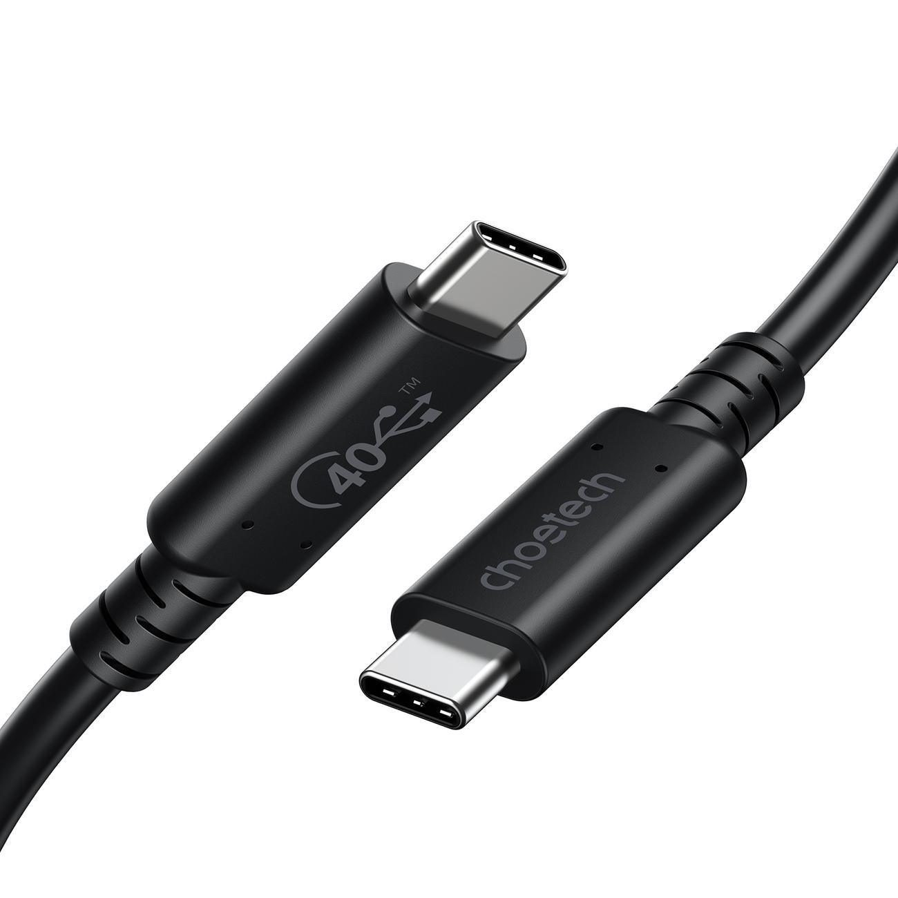 Кабель Choetech USB C to C USB4 Gen3 100 W 40Gbps/8K 0,8 м (XCC-1028) - фото 2