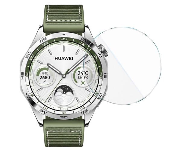 Защитное стекло HD Clear для смарт-часов Huawei Watch GT 4 46 мм с рамкой для поклейки