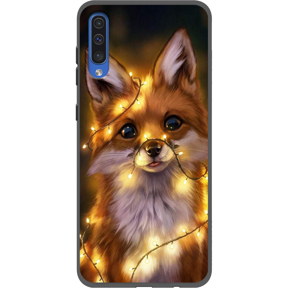 Чехол Boxface Samsung A505 Galaxy A50 Рождественская лиса Черный силикон (36417-up2399-36628)