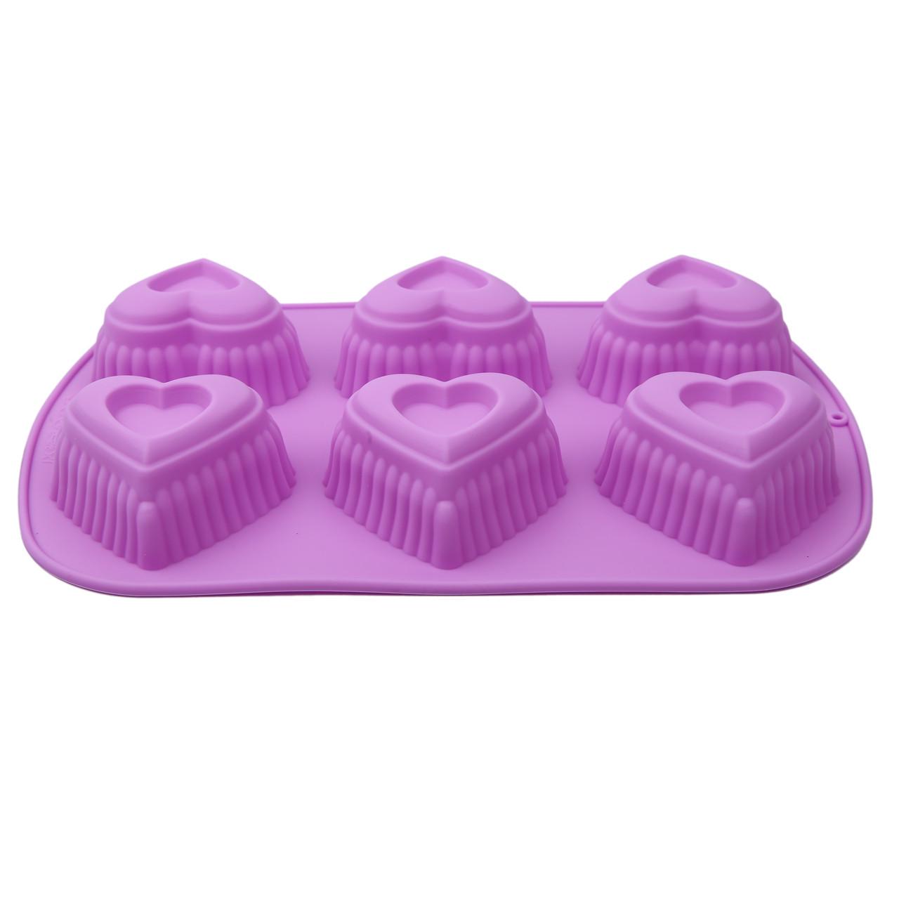 Форма силиконовая для выпечки Сердца 25х16 см (2356744424) - фото 3 Форма силиконовая для выпечки Сердца 25х16 см (2356744424) - фото 3