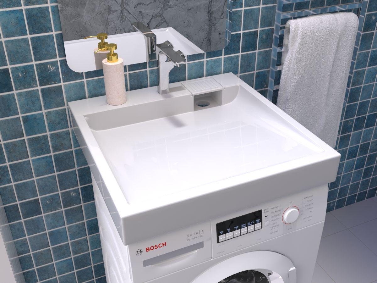 Умивальник на пральну машину акриловий Redokss San FOBOS 60х50 см