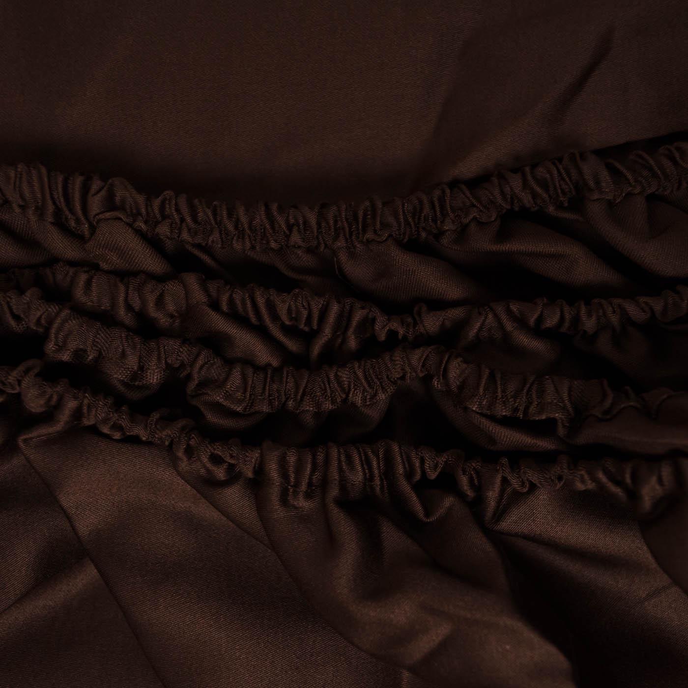 Простынь на резинке двуспальная сатин хлопок 125 г/м2 180х200х25 см Шоколад (chn-pnr-sa-180-25-shoko) - фото 6 Простынь на резинке двуспальная сатин хлопок 125 г/м2 180х200х25 см Шоколад (chn-pnr-sa-180-25-shoko) - фото 6