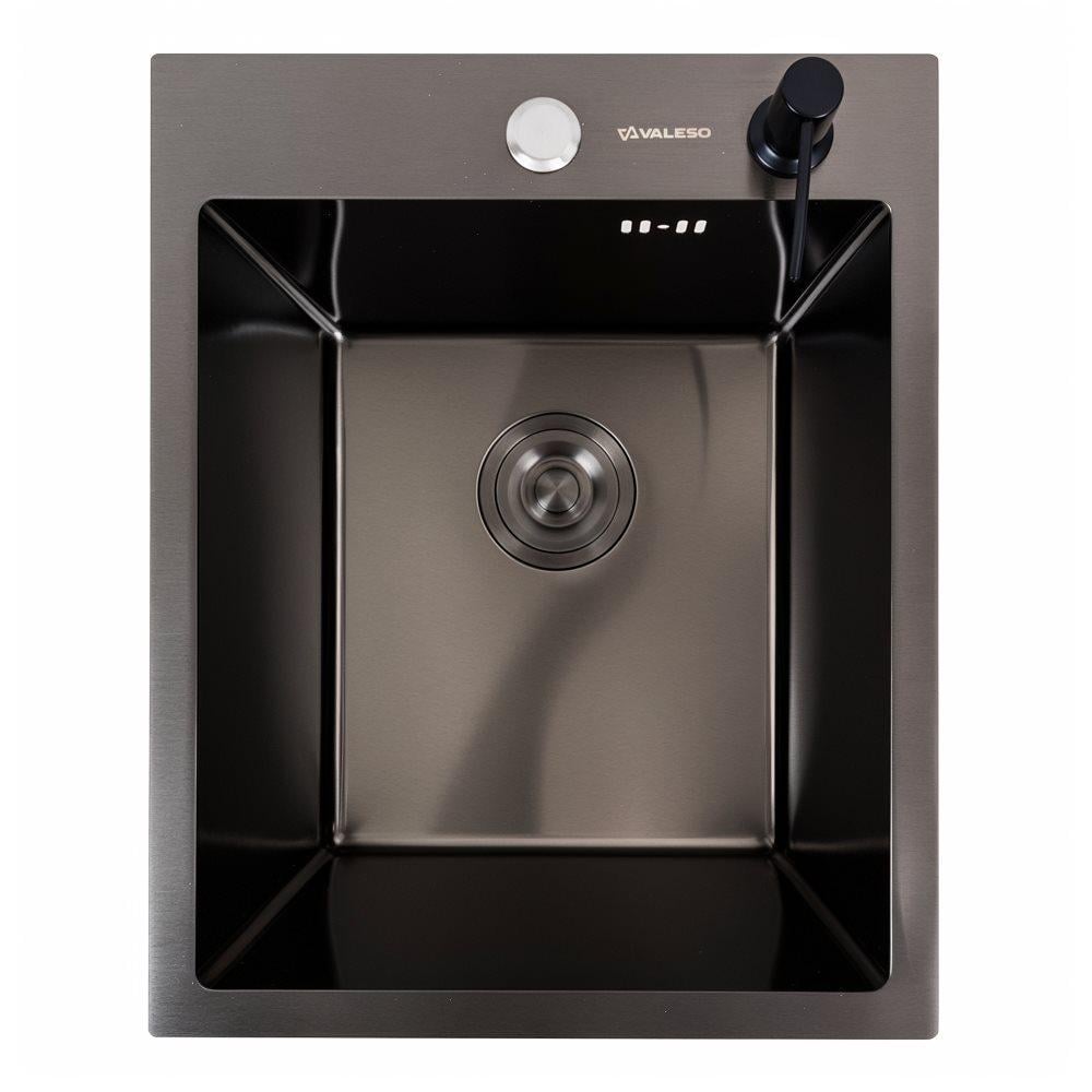Кухонний комплект Valeso Handmade мийка 40x50 см змішувач FC-5 PVD Чорний (000050606) - фото 3