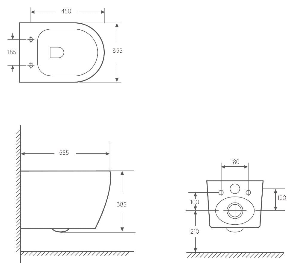 Унітаз підвісний VOLLE Solo 1310.001000 безобідковий із сидінням з мікроліфтом (251319) - фото 2 Унітаз підвісний VOLLE Solo 1310.001000 безобідковий із сидінням з мікроліфтом (251319) - фото 2