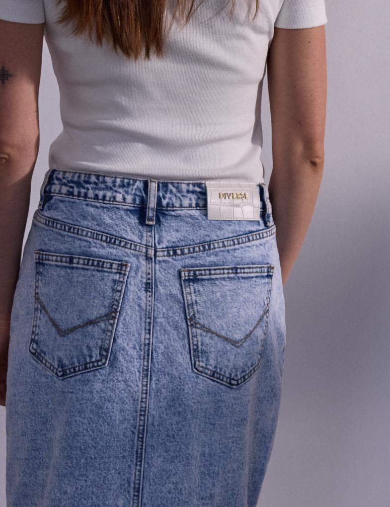 Юбка джинсовая женская Diverse ARILA M Светло-голубой (5905384039132) - фото 5 Юбка джинсовая женская Diverse ARILA M Светло-голубой (5905384039132) - фото 5