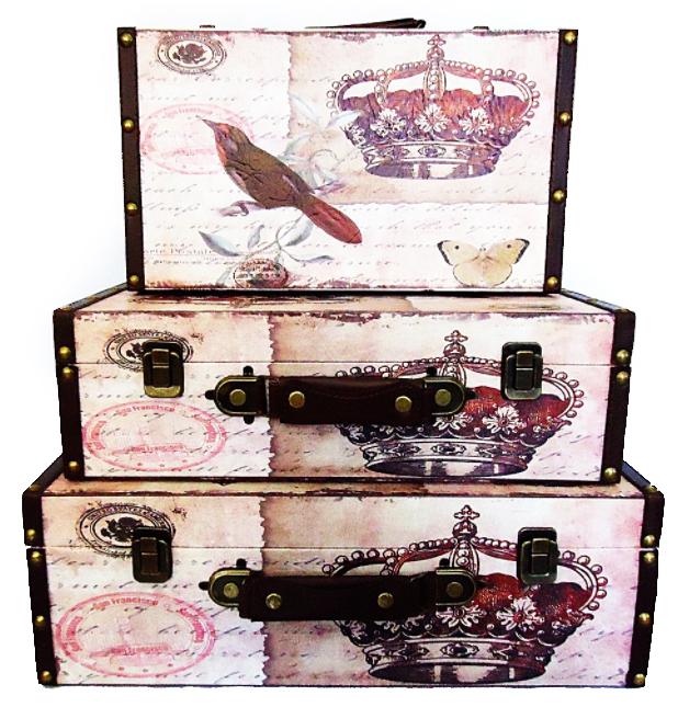 Чемодан большой Гранд Презент Корона 3 шт. (SH31202-073)