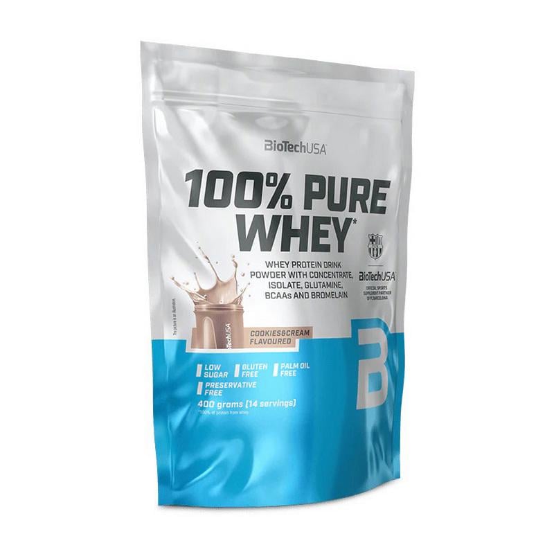 Протеин сывороточный BioTech 100% Pure Whey 400 г Печенье с кремом