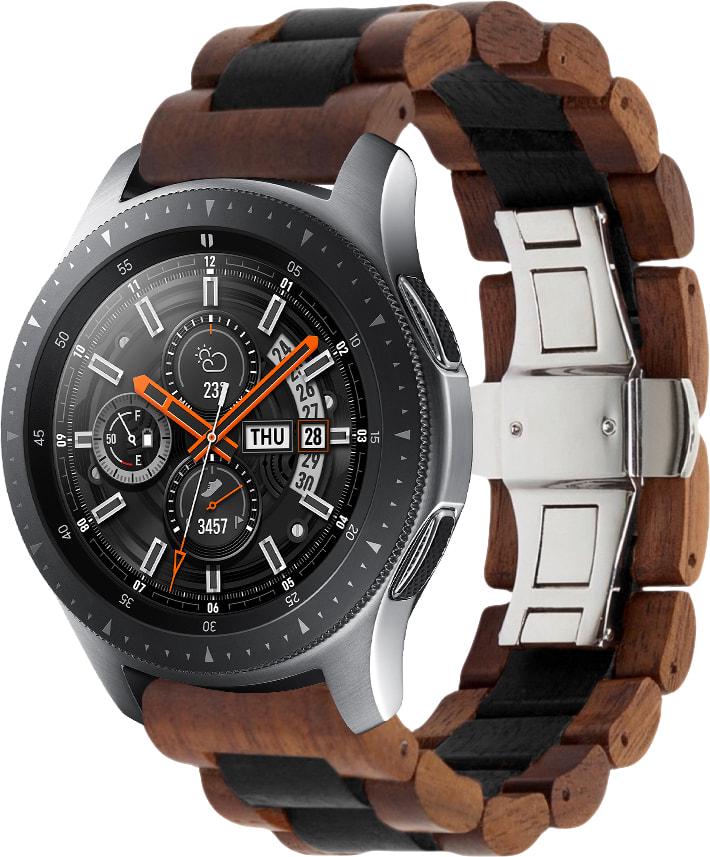 Ремешок деревянный WoodLock для Galaxy Watch 46 мм Black/Brown (28668-26)