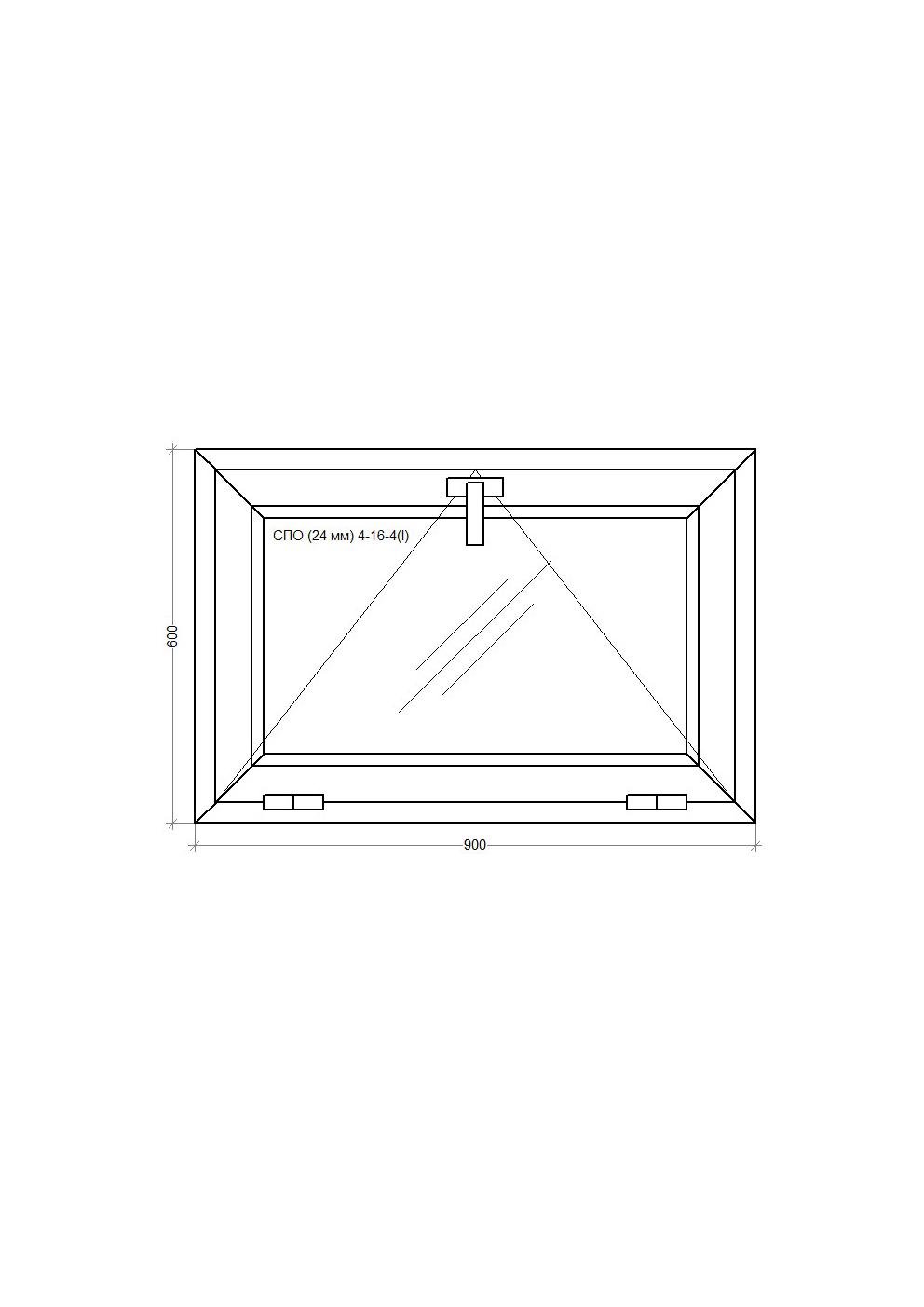 Окно металопластиковое WDS 5S поворотно-откидное 900x600 мм - фото 3