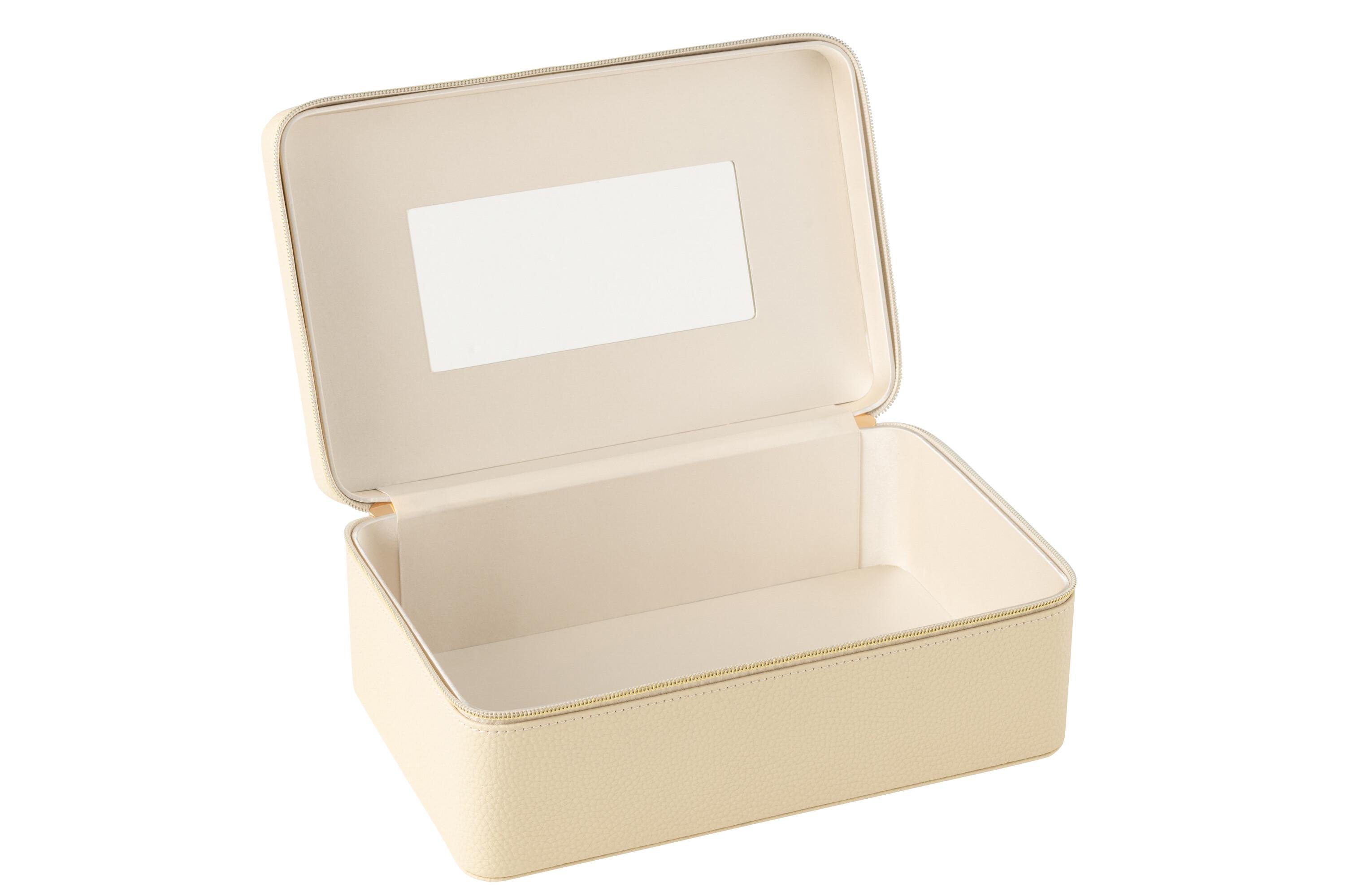 Шкатулка J-LINE для украшений из эко-кожи без отсеков Бежевый
