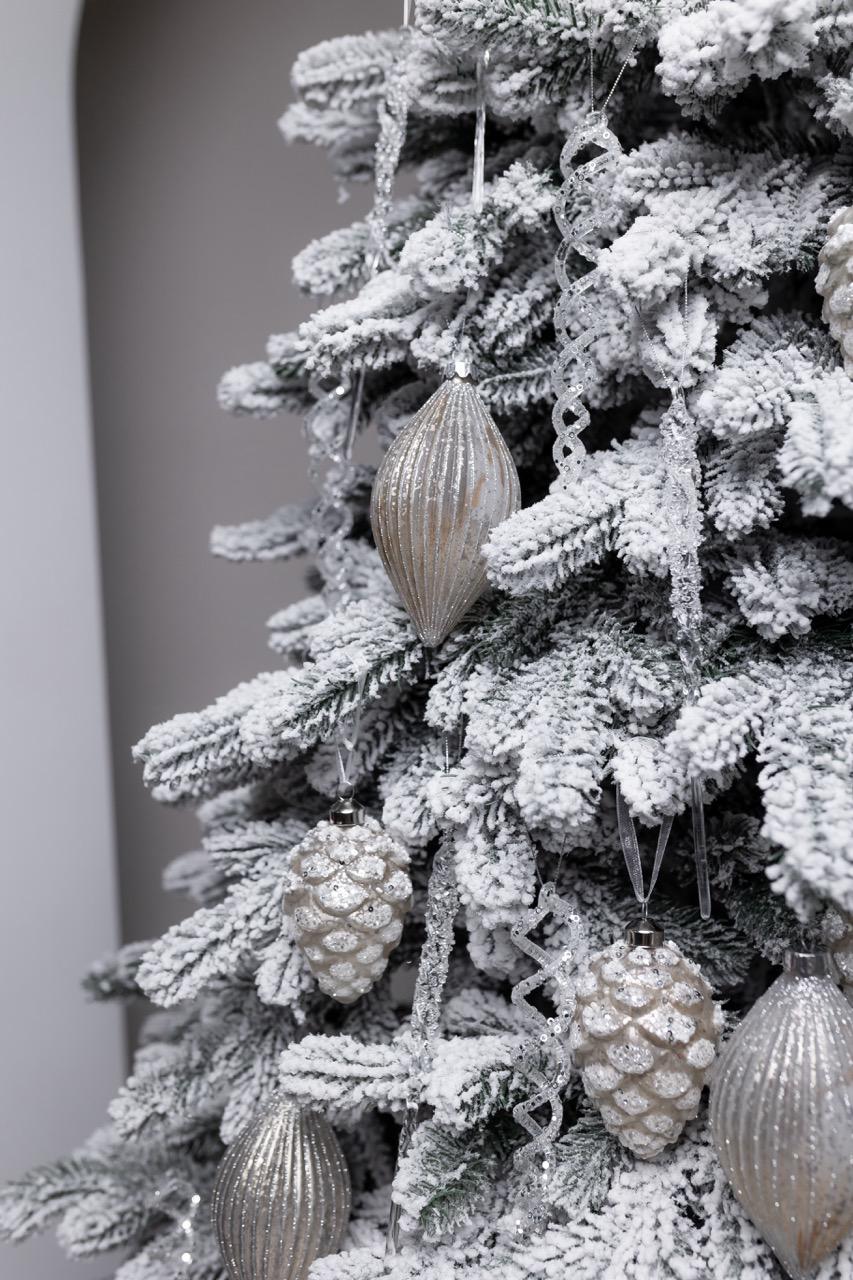 Елка искусственная литая АНДОРА заснеженная с металлической подставкой на 30% пышнее Зеленая 1,82 м (28139015) - фото 4 Елка искусственная литая АНДОРА заснеженная с металлической подставкой на 30% пышнее Зеленая 1,82 м (28139015) - фото 4