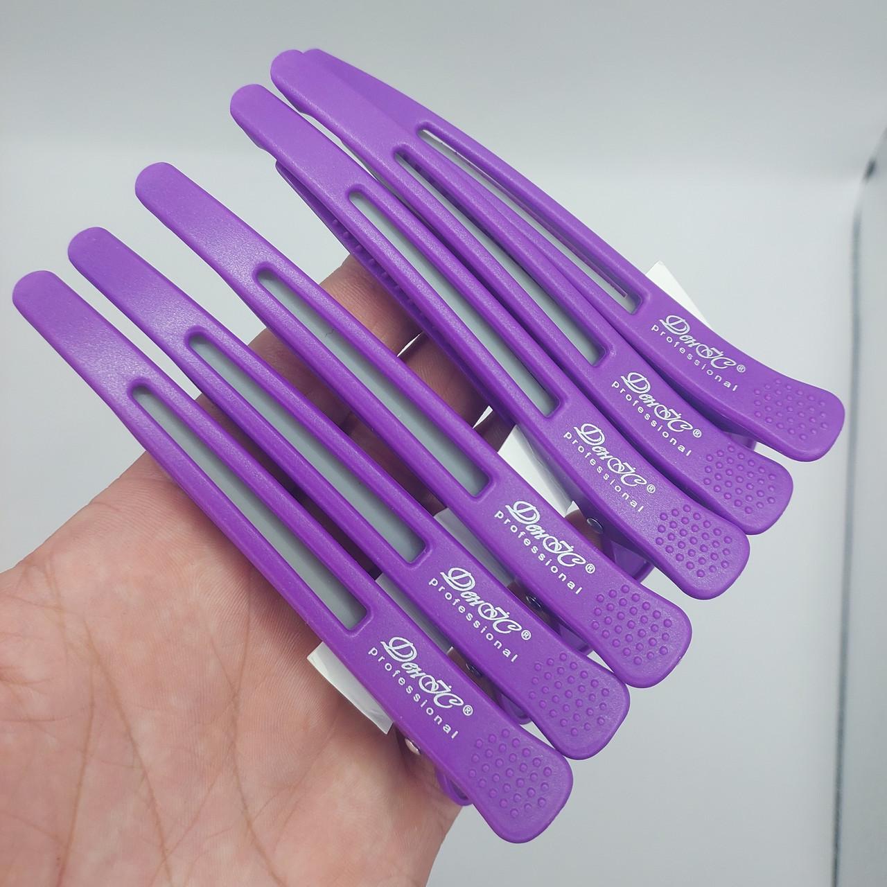 Зажим-Уточка с резинкой для волос ДенІС professional пластик 110 мм Сиреневый (1453071866) - фото 8 Зажим-Уточка с резинкой для волос ДенІС professional пластик 110 мм Сиреневый (1453071866) - фото 8