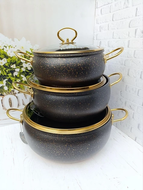 Набор кастрюль Edenberg из алюминия 6 предметов (EB-12922) - фото 2