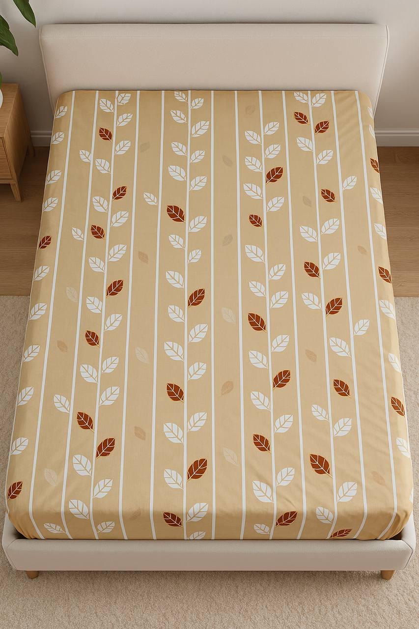Простирадло Leaves на резинці бязь 160х200 см (G-le1304/x160) Простирадло Leaves на резинці бязь 160х200 см (G-le1304/x160)
