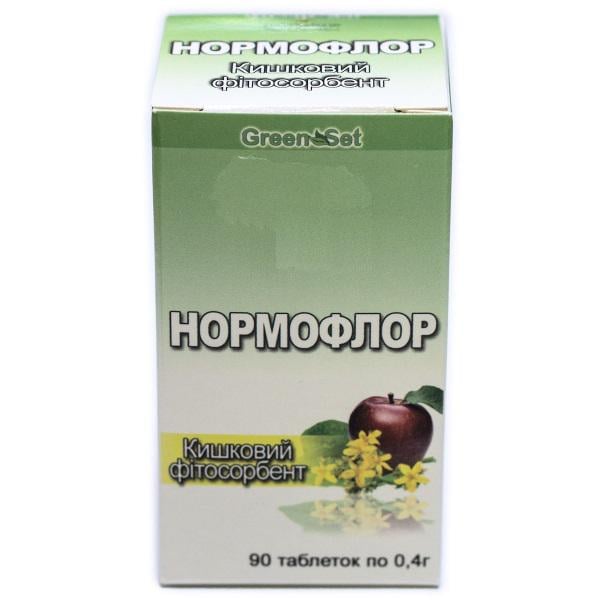 Добавка для улучшения работы кишечника Green Set Нормофлор Кишечный фитосорбент 90 табл. (000024052)