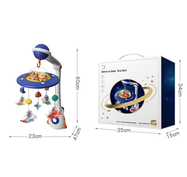 Мобіль на ліжечко 3в1 нічник/проектор та мобіль з пультом управління Синій - фото 7 Мобіль на ліжечко 3в1 нічник/проектор та мобіль з пультом управління Синій - фото 7