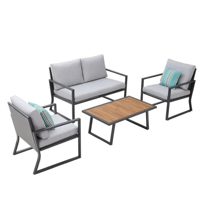 Комплект уличной мягкой мебели в стиле Loft с металлическим каркасом (KS-1366)