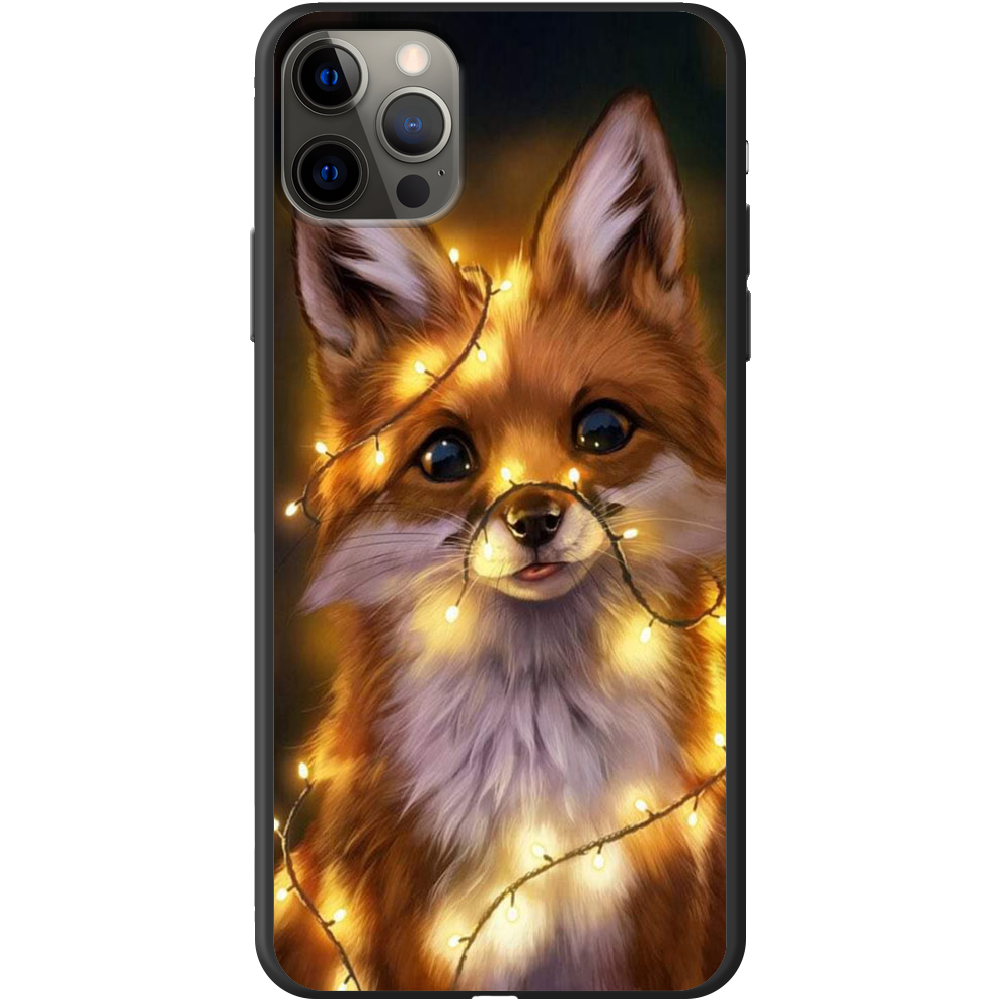 Чохол Boxface iPhone 12 Pro Різдвяна Лисичка Чорний силікон (41086-up2399-41089)