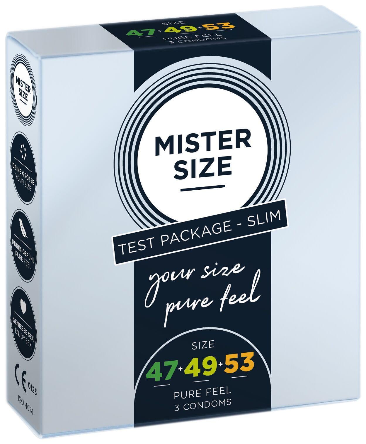 Набір презервативів Mister Size pure feel 47/49/53 товщина 0,05 мм 3 шт. (BL8039)