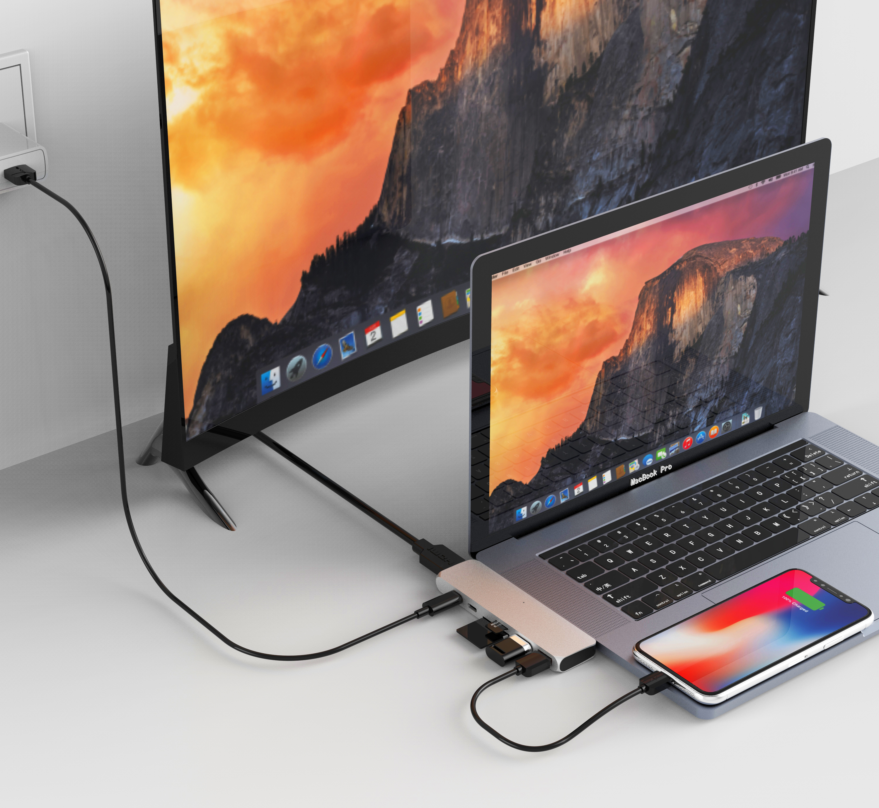 USB-хаб Qitech Aluminum Type-C Silver (QT-Hub1_sl) - фото 8 USB-хаб Qitech Aluminum Type-C Silver (QT-Hub1_sl) - фото 8