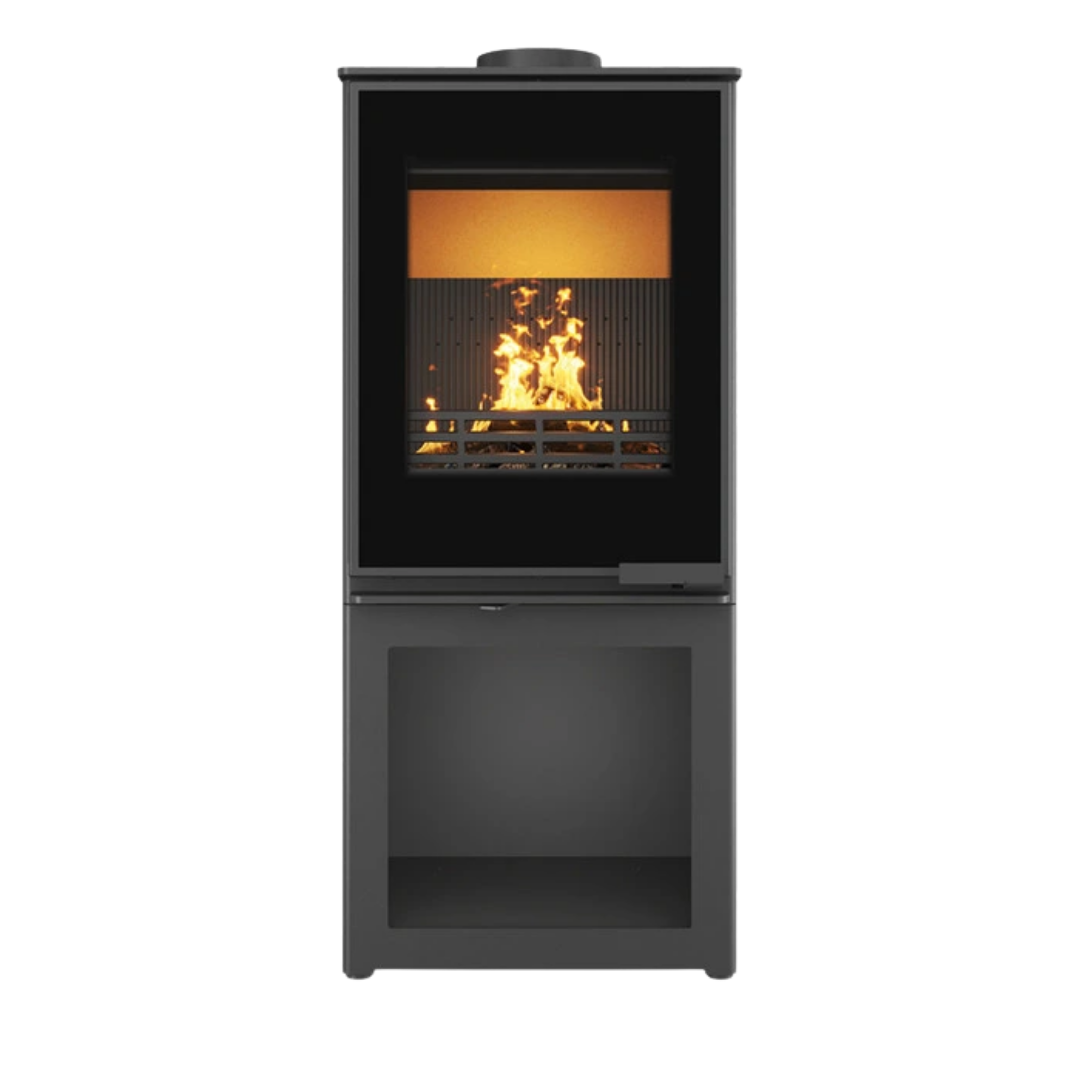 Печь-камин на дровах стальная KAWMET HARITA S15i S-Box 6,5 кВт (WS15i-SBox-Decor)