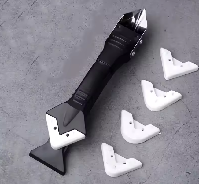 Скребок-шпатель для герметика силикона держатель с 5 насадками 19 см Black (3ad32584) - фото 3 Скребок-шпатель для герметика силикона держатель с 5 насадками 19 см Black (3ad32584) - фото 3