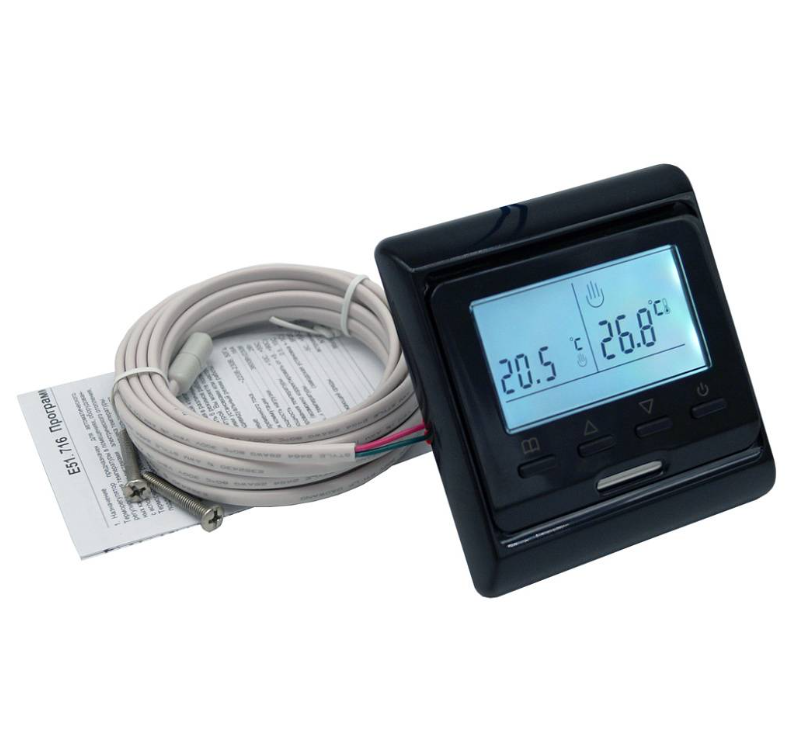 Терморегулятор Ecoset E51 Wi-Fi програмований з датчиком температури підлоги 3 м (m6.716) - фото 5 Терморегулятор Ecoset E51 Wi-Fi програмований з датчиком температури підлоги 3 м (m6.716) - фото 5