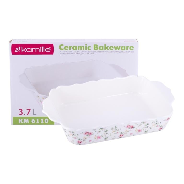 Форма для запекания Kamille KM-6110 фарфоровая 3,7 л Форма для запекания Kamille KM-6110 фарфоровая 3,7 л