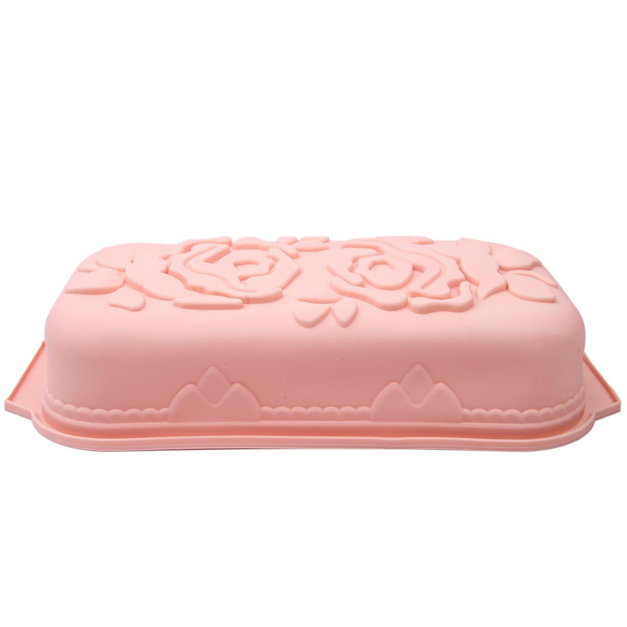 Форма силіконова для випічки Троянди 29х14 см Рожевий (2356744442) - фото 2 Форма силіконова для випічки Троянди 29х14 см Рожевий (2356744442) - фото 2