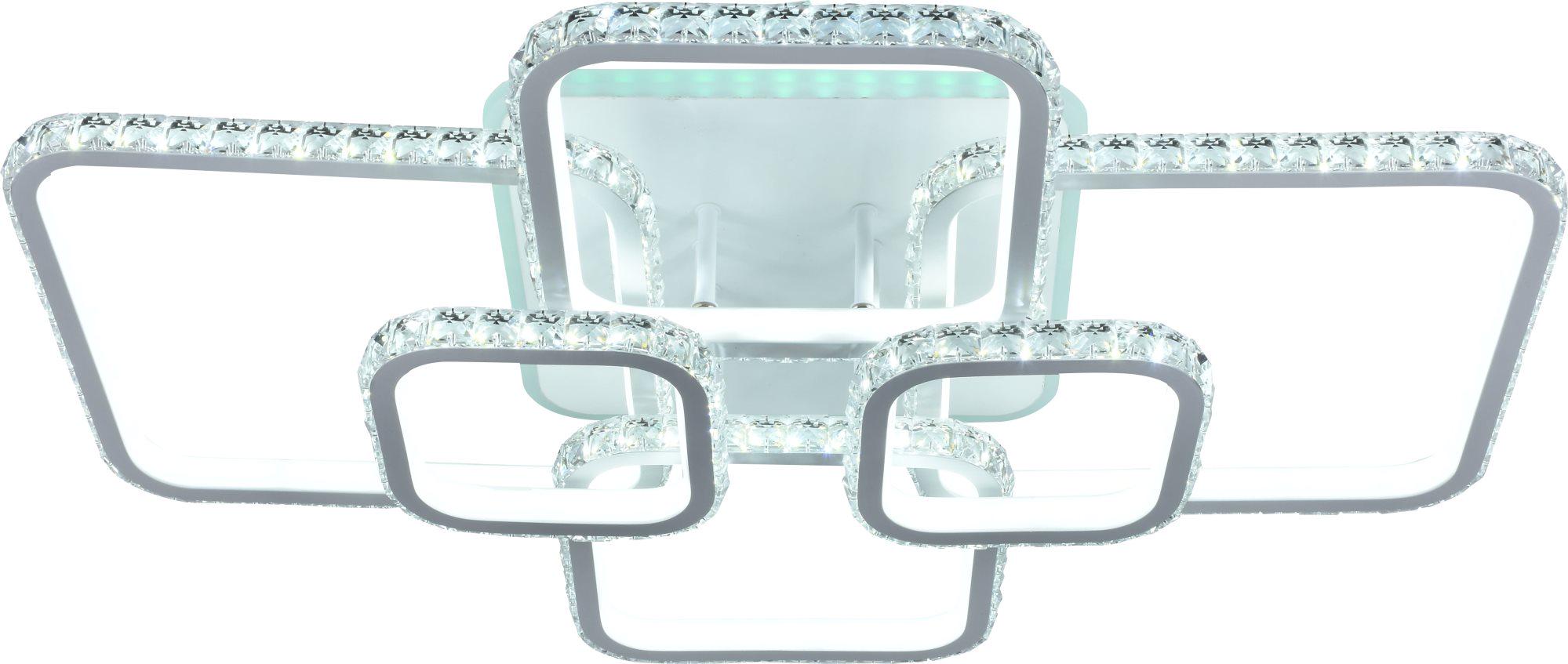 Люстра светодиодная Sirius DK5858/6 WH RGB 360W+10W акриловая