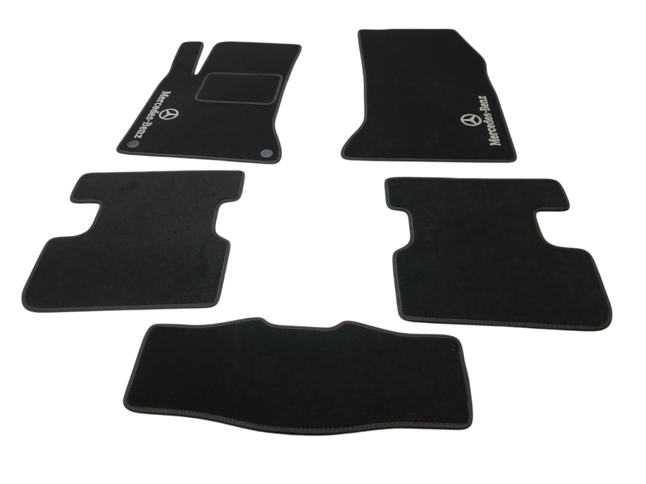 Коврики автомобильные ворсовые в салон для Mercedes GLA X156 2013-н. в. 5 шт. Черный