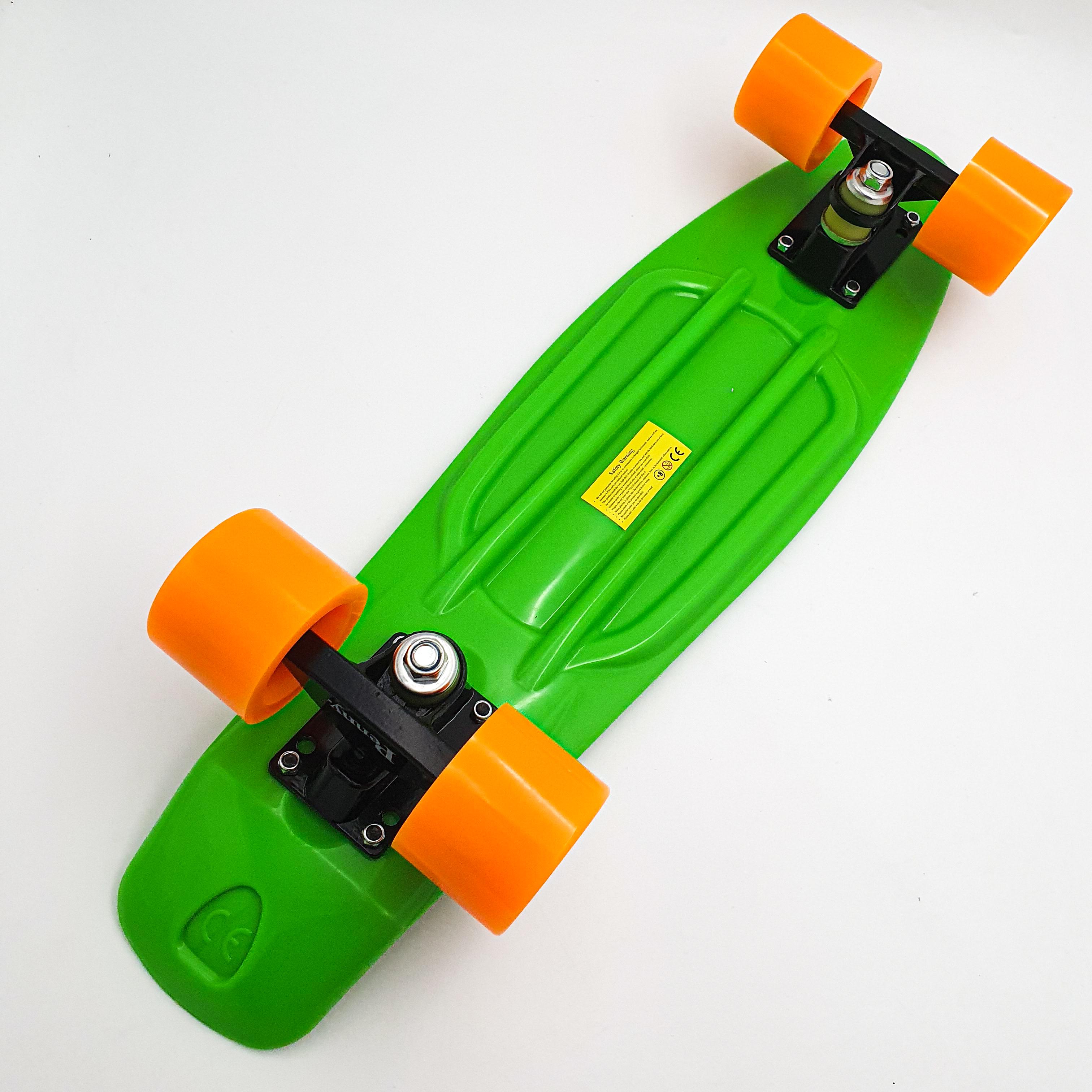 Пенни борд скейт 55х15см до 80кг ABEC 7 матовые колеса скейтборд Penny Board Pastel Series салатовый - фото 6