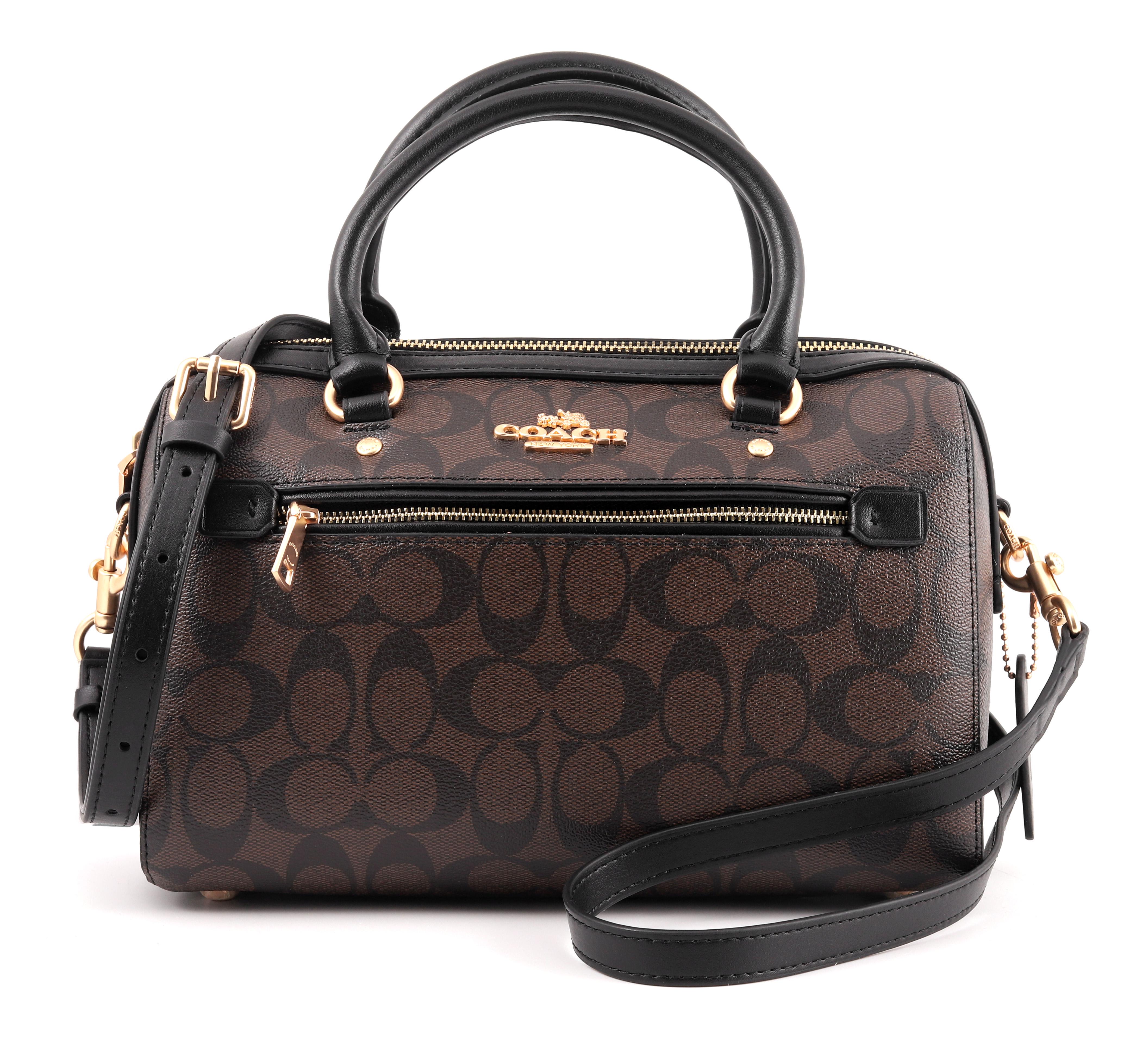 Сумка Coach Rowan Satchel In Signature Canvas IM/Brown/Black